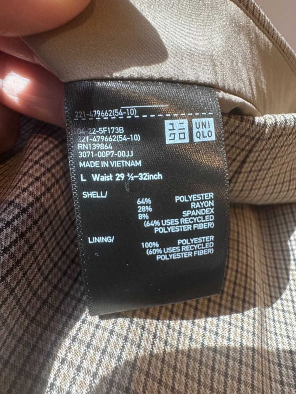 Uniqlo Brown Plaid A-Line Mini Skirt – Size L – Built-In Shorts 🔥 - Picture 9 of 14